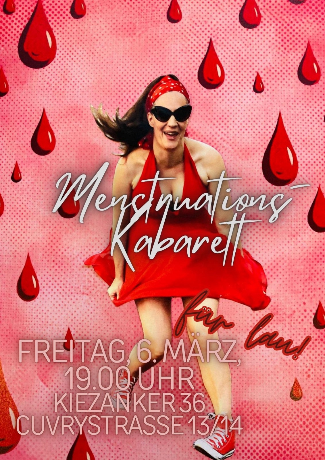 Ankündigung "Menstruationskabarett"