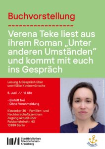 Buchvorstellung: Verana Teke, Roman: "Unter anderen Umständen"